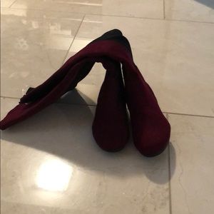 Burgundy boots